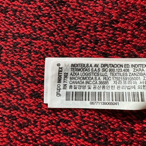 Zara Red and Black Knit Sweater Dress - Picture 10 of 12